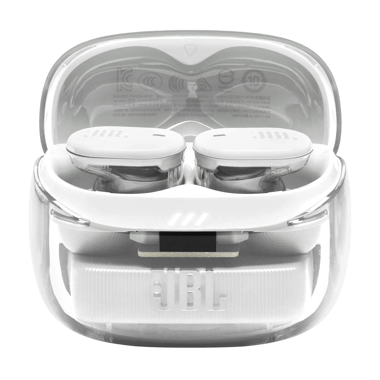 JBL Tune Buds 2 Ghost Edition - Ghost White - True Wireless Noise Cancelling Earbuds - Detailshot 3